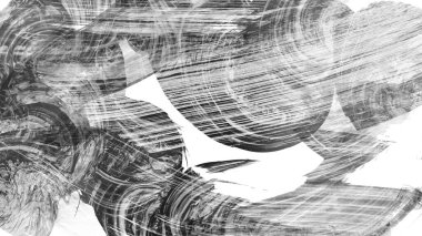 Siyah fırça darbesi ve doku. Grunge soyut elle boyanmış elementler. 