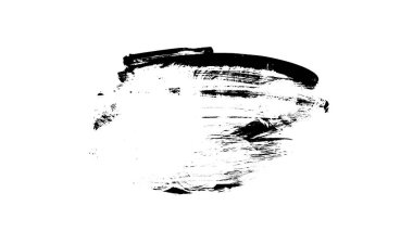 Siyah fırça darbesi ve doku. Grunge soyut elle boyanmış elementler. 