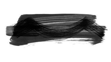 beyaz arkaplanda siyah grunge mürekkep fırça darbeleri