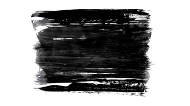 Siyah fırça darbesi ve doku. Grunge soyut elle boyanmış elementler. Altı çizili ve sınır tasarımı.