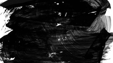 Siyah fırça darbesi dokusu. Grunge soyut elle boyanmış element. 