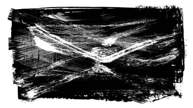 Siyah fırça darbesi dokusu. Grunge soyut elle boyanmış element. 