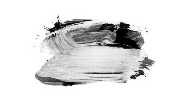 Siyah fırça darbesi ve doku. Grunge soyut elle boyanmış elementler. Altı çizili ve sınır tasarımı.