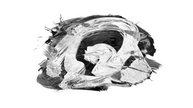 Siyah fırça darbesi ve doku. Grunge soyut elle boyanmış elementler. Altı çizili ve sınır tasarımı.