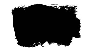 Siyah fırça darbesi ve doku. Grunge soyut elle boyanmış elementler. 
