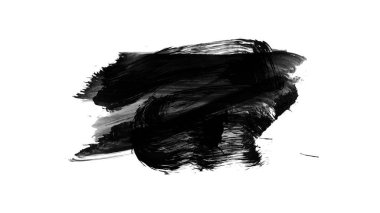 Siyah fırça darbesi ve doku. Grunge soyut elle boyanmış elementler. Altı çizili ve sınır tasarımı.