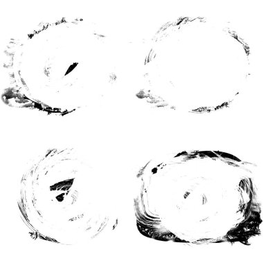 Siyah fırça darbesi ve doku. Grunge soyut elle boyanmış elementler. 