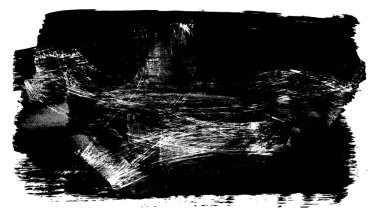 Siyah fırça darbesi dokusu. Grunge soyut elle boyanmış element. 