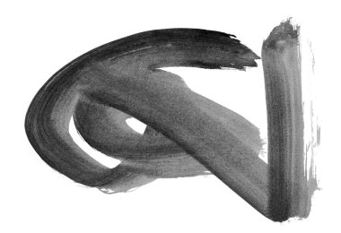 Siyah fırça darbesi ve doku. Grunge soyut elle boyanmış elementler. Altı çizili ve sınır tasarımı.