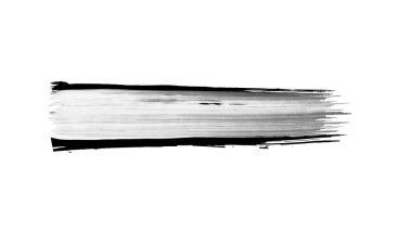beyaz arkaplanda siyah grunge mürekkep fırçası darbesi