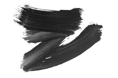 Siyah fırça darbesi ve doku. Grunge soyut elle boyanmış elementler. Altı çizili ve sınır tasarımı.