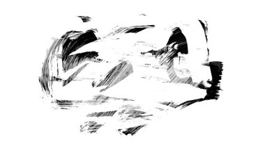 Siyah fırça darbesi ve doku. Grunge soyut elle boyanmış elementler. 