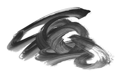 Siyah fırça darbesi ve doku. Grunge soyut elle boyanmış elementler. Altı çizili ve sınır tasarımı.