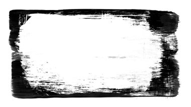 Siyah fırça darbesi ve doku. Grunge soyut elle boyanmış elementler. Altı çizili ve sınır tasarımı.