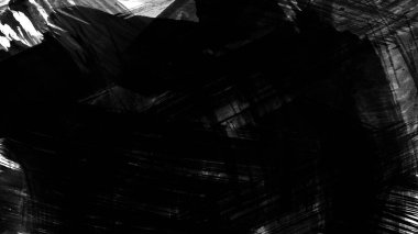 Siyah fırça darbesi dokusu. Grunge soyut elle boyanmış element.