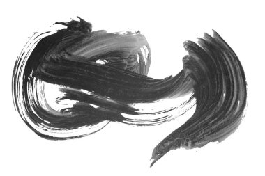 Siyah fırça darbesi ve doku. Grunge soyut elle boyanmış elementler. Altı çizili ve sınır tasarımı.