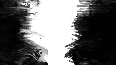 Siyah fırça darbesi dokusu. Grunge soyut elle boyanmış element. 