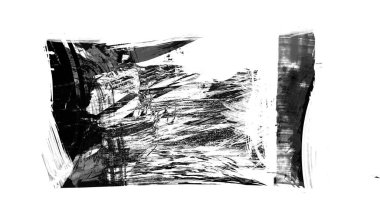 Siyah fırça darbesi ve doku. Grunge soyut elle boyanmış elementler. Altı çizili ve sınır tasarımı.