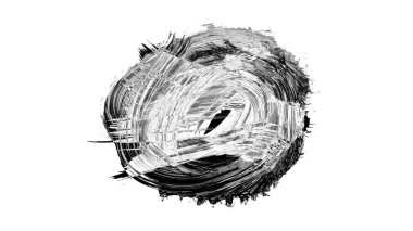 Siyah fırça darbesi dokusu. Grunge soyut elle boyanmış element. 