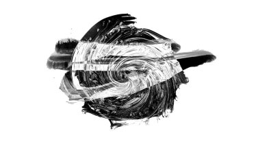 Siyah fırça darbesi dokusu. Grunge soyut elle boyanmış element. 