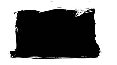 Siyah fırça darbesi dokusu. Grunge soyut elle boyanmış element. 