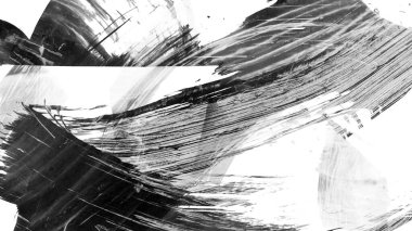 Siyah fırça darbesi ve doku. Grunge soyut elle boyanmış elementler. 