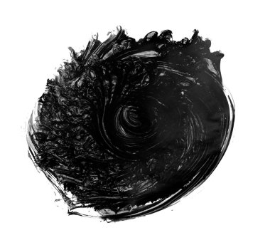 Siyah fırça darbesi ve doku. Grunge vektör soyut el boyalı element. Altı çizili ve sınır tasarımı.