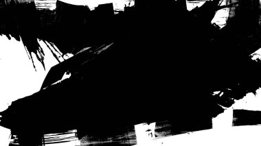 Siyah fırça darbesi ve doku. Grunge soyut elle boyanmış elementler. Altı çizili ve sınır tasarımı.