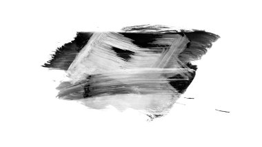 Siyah fırça darbesi ve doku. Grunge soyut elle boyanmış elementler. 