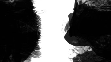 Siyah fırça darbesi dokusu. Grunge soyut elle boyanmış element. 