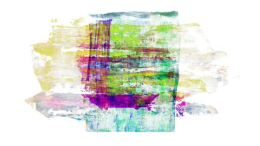 Siyah ve renkli boya karışımı, fırça darbesi ve doku. Grunge soyut elle boyanmış elementler. 