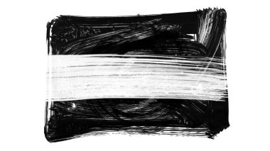 Siyah fırça darbesi ve doku. Grunge soyut elle boyanmış elementler. Altı çizili ve sınır tasarımı.