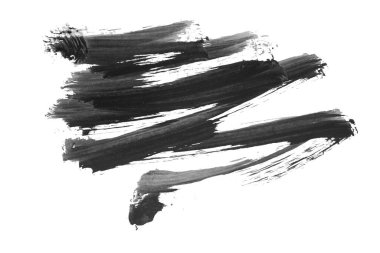 Siyah fırça darbesi ve doku. Grunge soyut elle boyanmış elementler. Altı çizili ve sınır tasarımı.