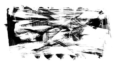 Siyah fırça darbesi ve doku. Grunge soyut elle boyanmış elementler. Altı çizili ve sınır tasarımı.