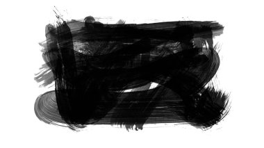 Beyaz arkaplanda izole edilmiş siyah fırça seti