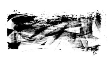 Siyah fırça darbesi ve doku. Grunge soyut elle boyanmış elementler. Altı çizili ve sınır tasarımı.