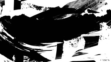 Siyah fırça darbesi ve doku. Grunge soyut elle boyanmış elementler. Altı çizili ve sınır tasarımı.