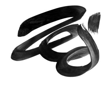 Siyah fırça darbesi ve doku. Grunge vektör soyut el boyalı element. Altı çizili ve sınır tasarımı.