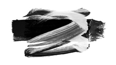 Siyah fırça darbesi ve doku. Grunge soyut elle boyanmış elementler. Altı çizili ve sınır tasarımı.