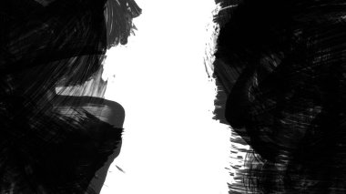 Siyah fırça darbesi dokusu. Grunge soyut elle boyanmış element. 