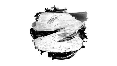 Siyah fırça darbesi dokusu. Grunge soyut elle boyanmış element. 