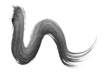 Siyah fırça darbesi ve doku. Grunge soyut elle boyanmış elementler. Altı çizili ve sınır tasarımı.