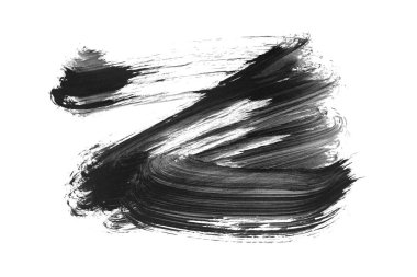 Siyah fırça darbesi ve doku. Grunge soyut elle boyanmış elementler. Altı çizili ve sınır tasarımı.