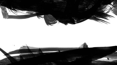 Siyah fırça darbesi dokusu. Grunge soyut elle boyanmış element. 