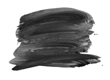 Siyah fırça darbesi ve doku. Grunge vektör soyut el boyalı element. Altı çizili ve sınır tasarımı.