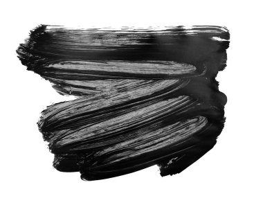 Siyah fırça darbesi ve doku. Grunge vektör soyut el boyalı element. Altı çizili ve sınır tasarımı.