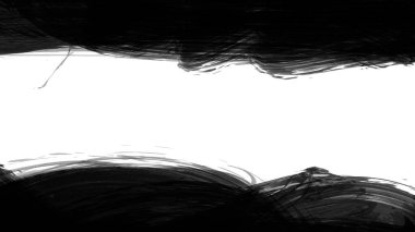 Siyah fırça darbesi dokusu. Grunge soyut elle boyanmış element. 