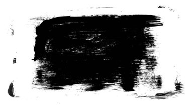 Siyah fırça darbesi ve doku. Grunge vektör soyut el boyalı element. Altı çizili ve sınır tasarımı.