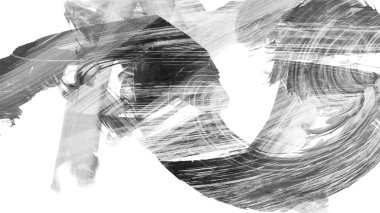 Siyah fırça darbesi ve doku. Grunge soyut elle boyanmış elementler. 