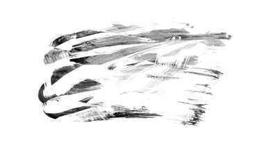 Siyah fırça darbesi ve doku. Grunge soyut elle boyanmış elementler. 